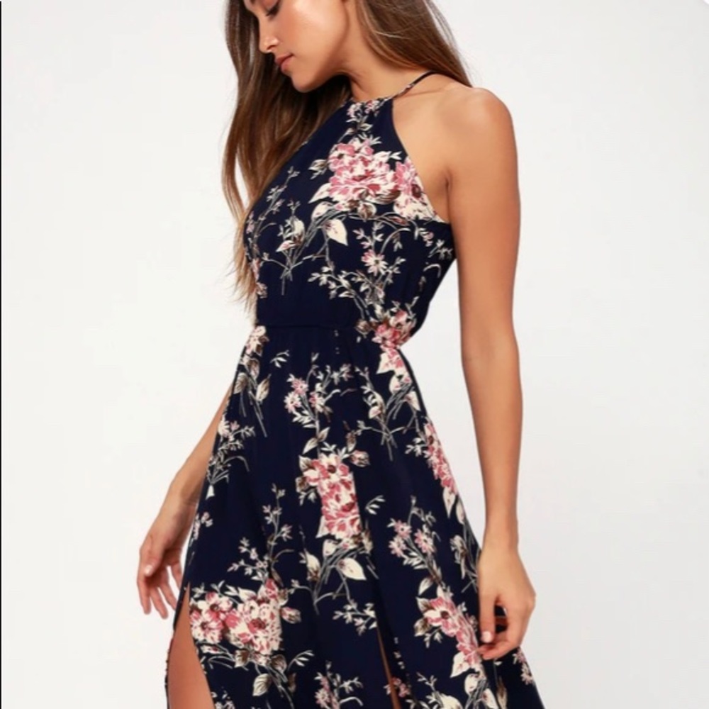 Feel the Music Midnight Blue Maxi Dress